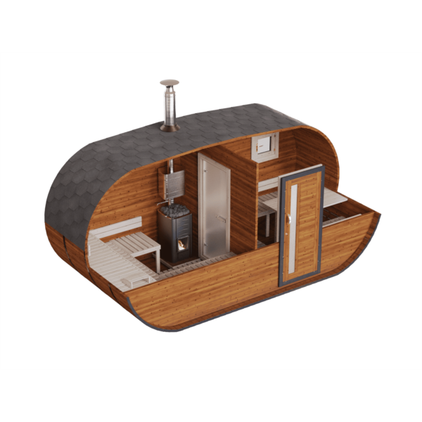 fasssauna oval Big Cutaway Cappuchino